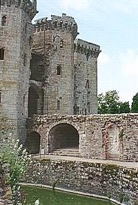 The gatehouse viewed from the moat