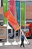 The Games banners are carried away